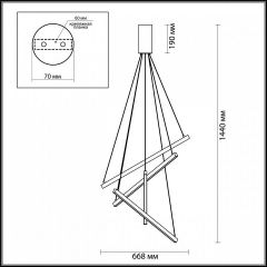 Подвесная люстра Odeon Light Cometa 3860/48L в Нефтекамске - neftekamsk.mebel24.online | фото 6