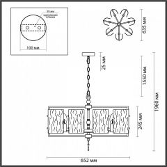 Подвесная люстра Odeon Light Elegante 4878/7 в Нефтекамске - neftekamsk.mebel24.online | фото 4
