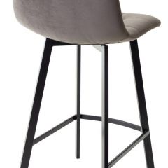 Полубарный стул CHILLI-QB SQUARE графит #14, велюр / черный каркас (H=66cm) М-City в Нефтекамске - neftekamsk.mebel24.online | фото 2