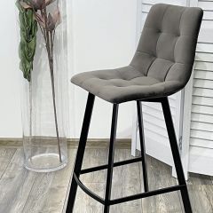 Полубарный стул CHILLI-QB SQUARE графит #14, велюр / черный каркас (H=66cm) М-City в Нефтекамске - neftekamsk.mebel24.online | фото 4