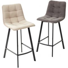 Полубарный стул CHILLI-QB SQUARE графит #14, велюр / черный каркас (H=66cm) М-City в Нефтекамске - neftekamsk.mebel24.online | фото 5