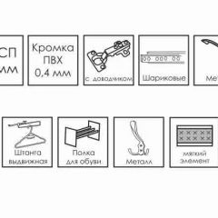 ГРЕТТА Прихожая (дуб сонома/ясень черный) в Нефтекамске - neftekamsk.mebel24.online | фото 10