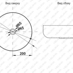 Раковина 400G Lake MELANA Profline ЗОЛОТО накладная круглая с донным клапаном 400G в Нефтекамске - neftekamsk.mebel24.online | фото 2