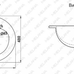 Раковина MELANA MLN-308 в Нефтекамске - neftekamsk.mebel24.online | фото 2