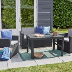 Раскладной стол Лион с регулируемой высотой столешницы (Lyon rattan table) графит (h400/650) в Нефтекамске - neftekamsk.mebel24.online | фото 3
