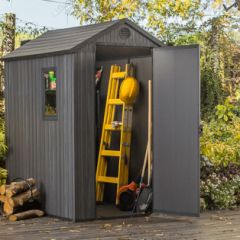 Сарай Дарвин 4х6 (Darwin 4x6) серый в Нефтекамске - neftekamsk.mebel24.online | фото 4