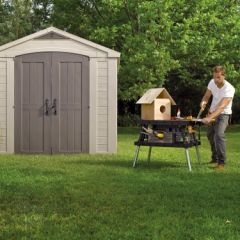 Сарай Фактор 8x11 (Factor 8x11) бежевый/серо-коричневый в Нефтекамске - neftekamsk.mebel24.online | фото 5