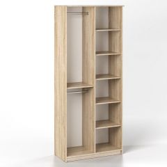 Шкаф 2-х створчатый Дуэт Люкс с зеркалом в Нефтекамске - neftekamsk.mebel24.online | фото 2