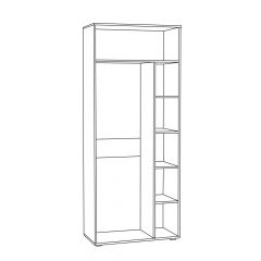 Шкаф для одежды 1751 Бьянка в Нефтекамске - neftekamsk.mebel24.online | фото 2