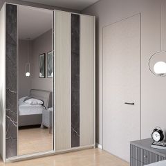 Шкаф-купе 1300 серии SILVER S3+S4+B2+PL4 (2 ящика+F обр.штанга) профиль «Серебро» в Нефтекамске - neftekamsk.mebel24.online | фото