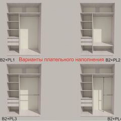 Шкаф-купе 1300 серии SILVER S3+S4+B2+PL4 (2 ящика+F обр.штанга) профиль «Серебро» в Нефтекамске - neftekamsk.mebel24.online | фото 6