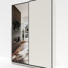 Шкаф-купе 1400 серии SOFT D1+D3+B2+PL1 (2 ящика+1штанга) профиль «Графит» в Нефтекамске - neftekamsk.mebel24.online | фото