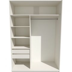 Шкаф-купе 1400 серии SOFT D1+D3+B2+PL1 (2 ящика+1штанга) профиль «Графит» в Нефтекамске - neftekamsk.mebel24.online | фото 2