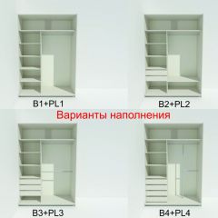 Шкаф-купе 1400 серии SOFT D1+D3+B2+PL1 (2 ящика+1штанга) профиль «Графит» в Нефтекамске - neftekamsk.mebel24.online | фото 6