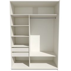 Шкаф-купе 1400 серии SOFT D6+D4+B2+PL2 (2 ящика+1штанга+1 полка) профиль «Капучино» в Нефтекамске - neftekamsk.mebel24.online | фото 2