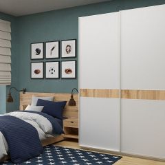 Шкаф-купе 1400 серии SOFT D6+D6+B2+PL3 (2 ящика+2штанги) профиль «Капучино» в Нефтекамске - neftekamsk.mebel24.online | фото