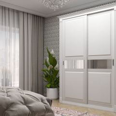 Шкаф-купе 1500 серии NEW CLASSIC K2+K2+B2+PL2(2 ящика+1 штанга+1 полка) профиль «Капучино» в Нефтекамске - neftekamsk.mebel24.online | фото