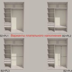 Шкаф-купе 1500 серии SILVER S1+S1+B2+PL2 (2 ящика+1 штанга+1 полка) профиль «Серебро» в Нефтекамске - neftekamsk.mebel24.online | фото 6