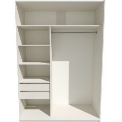 Шкаф-купе 1600 серии SOFT D1+D3+B2+PL1 (2 ящика+1штанга) профиль «Графит» в Нефтекамске - neftekamsk.mebel24.online | фото 3