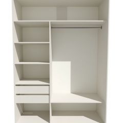 Шкаф-купе 1600 серии SOFT D6+D4+B2+PL2 (2 ящика+1штанга+1 полка) профиль «Капучино» в Нефтекамске - neftekamsk.mebel24.online | фото 3