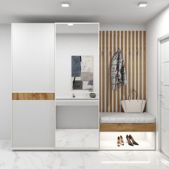 Шкаф-купе 1600 серии SOFT D6+D4+B2+PL2 (2 ящика+1штанга+1 полка) профиль «Капучино» в Нефтекамске - neftekamsk.mebel24.online | фото