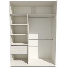 Шкаф-купе 1600 серии SOFT D6+D6+B2+PL3 (2 ящика+2штанги) профиль «Капучино» в Нефтекамске - neftekamsk.mebel24.online | фото 2