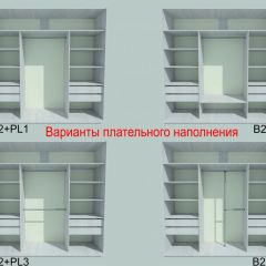 Шкаф-купе 1950 серии SILVER S5+S5+S5 B22+PL4 (по 2 ящика лев/прав+F обр.штанга) профиль «Серебро» в Нефтекамске - neftekamsk.mebel24.online | фото 6