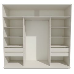 Шкаф-купе 2400 серии SOFT D4+D4+D4+B22+PL1 (по 2 ящика лев/прав+1штанга) профиль «Графит» в Нефтекамске - neftekamsk.mebel24.online | фото 2