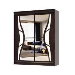 Шкаф-купе Бабочка 1.5 серия Альянс (Венге) в Нефтекамске - neftekamsk.mebel24.online | фото