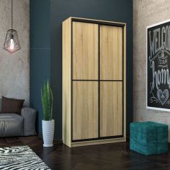 Шкаф-купе Лофт 1200 Шк12-60 (Дуб Сонома) в Нефтекамске - neftekamsk.mebel24.online | фото