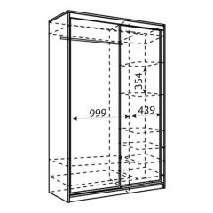 Шкаф-купе Рене 1500 вариант 2 (Зеркало/Зеркало) в Нефтекамске - neftekamsk.mebel24.online | фото 2