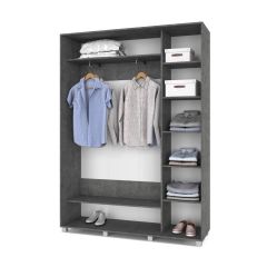 РОЛАНД Шкаф-купе Камень темный (450*1600) Р461 в Нефтекамске - neftekamsk.mebel24.online | фото 3