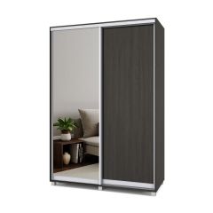 РОЛАНД Шкаф-купе с зеркалом Венге (600*1500) Р652 в Нефтекамске - neftekamsk.mebel24.online | фото