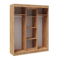 Шкаф-купе ТВИСТ Белый/Дуб юкон в Нефтекамске - neftekamsk.mebel24.online | фото 2