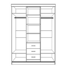 Шкаф-купе комби Юнона (1600) в Нефтекамске - neftekamsk.mebel24.online | фото 2
