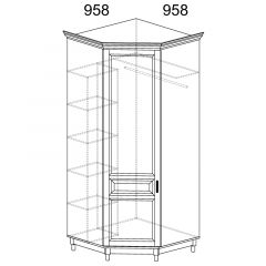 Шкаф угловой №418 Прованс в Нефтекамске - neftekamsk.mebel24.online | фото 2