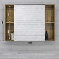 Шкаф-зеркало Craft 100 левый/правый Домино (DCr2206HZ) в Нефтекамске - neftekamsk.mebel24.online | фото 6