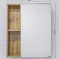 Шкаф-зеркало Craft 60 левый/правый Домино (DCr2203HZ) в Нефтекамске - neftekamsk.mebel24.online | фото 6