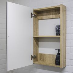 Шкаф-зеркало Мечта 50 Дуб сонома АЙСБЕРГ (DM2318HZ) в Нефтекамске - neftekamsk.mebel24.online | фото 4