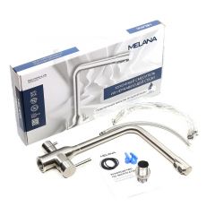 Смеситель д/кухни MELANA-F610304 Stello нерж.сталь, с переключателем на фильтр, однорычажный, сатин в Нефтекамске - neftekamsk.mebel24.online | фото 2