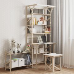 Стеллаж+стол со стойкой Конструктор Арт.СRСт2-1 в Нефтекамске - neftekamsk.mebel24.online | фото 4
