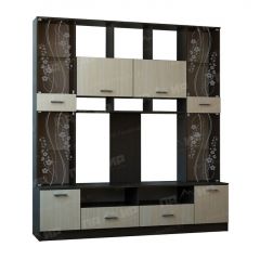 Стенка Сабина (модульная) венге/дуб белфорт в Нефтекамске - neftekamsk.mebel24.online | фото 4