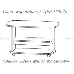Стол журнальный №22 в Нефтекамске - neftekamsk.mebel24.online | фото 3