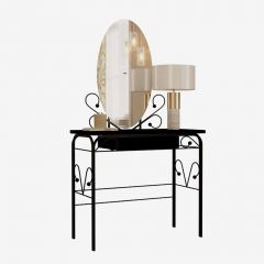 Столик дамский с ящиком ЛДСП венге/черный в Нефтекамске - neftekamsk.mebel24.online | фото