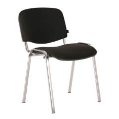 Стул BRABIX "Iso CF-001" (хром каркас, ткань черная) 531419 в Нефтекамске - neftekamsk.mebel24.online | фото