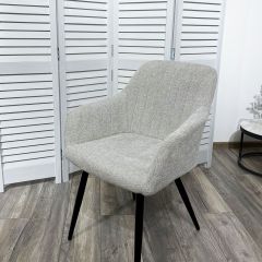 Стул BRANDY WZ2042-19 галечный серый фактурный велюр/ черный каркас М-City в Нефтекамске - neftekamsk.mebel24.online | фото 5