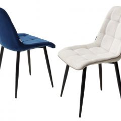 Стул CHIC BLUVEL-86 NAVY BLUE / черный каркас М-City в Нефтекамске - neftekamsk.mebel24.online | фото 2