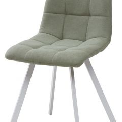 Стул CHILLI SQUARE UF860-11B мятный, ткань/ белый каркас М-City в Нефтекамске - neftekamsk.mebel24.online | фото