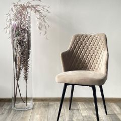 Стул HERMAN 360 град. ЛАТТЕ #25, велюр / черный каркас М-City в Нефтекамске - neftekamsk.mebel24.online | фото