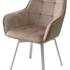 Стул MAVERICK 360 град. поворот. BLUVEL-40 BEIGE/ белый каркас, М-City в Нефтекамске - neftekamsk.mebel24.online | фото